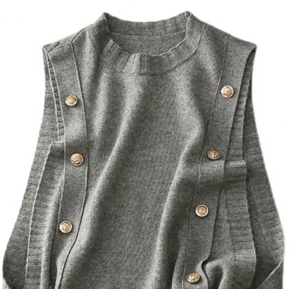 Dames Vest Voor Shirts Tops Modieuze Dames Gebreid Vest Stijlvolle Mouwloze Tank Top Voor Herfst Winter Zachte Retro