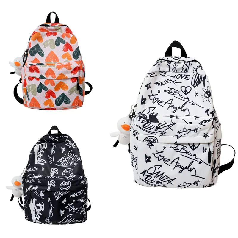 

Large Capacity Backpacks Fashion Graffiti Printing Women's Backpack Casual College Student School Bags for Girl Teenage Mochila