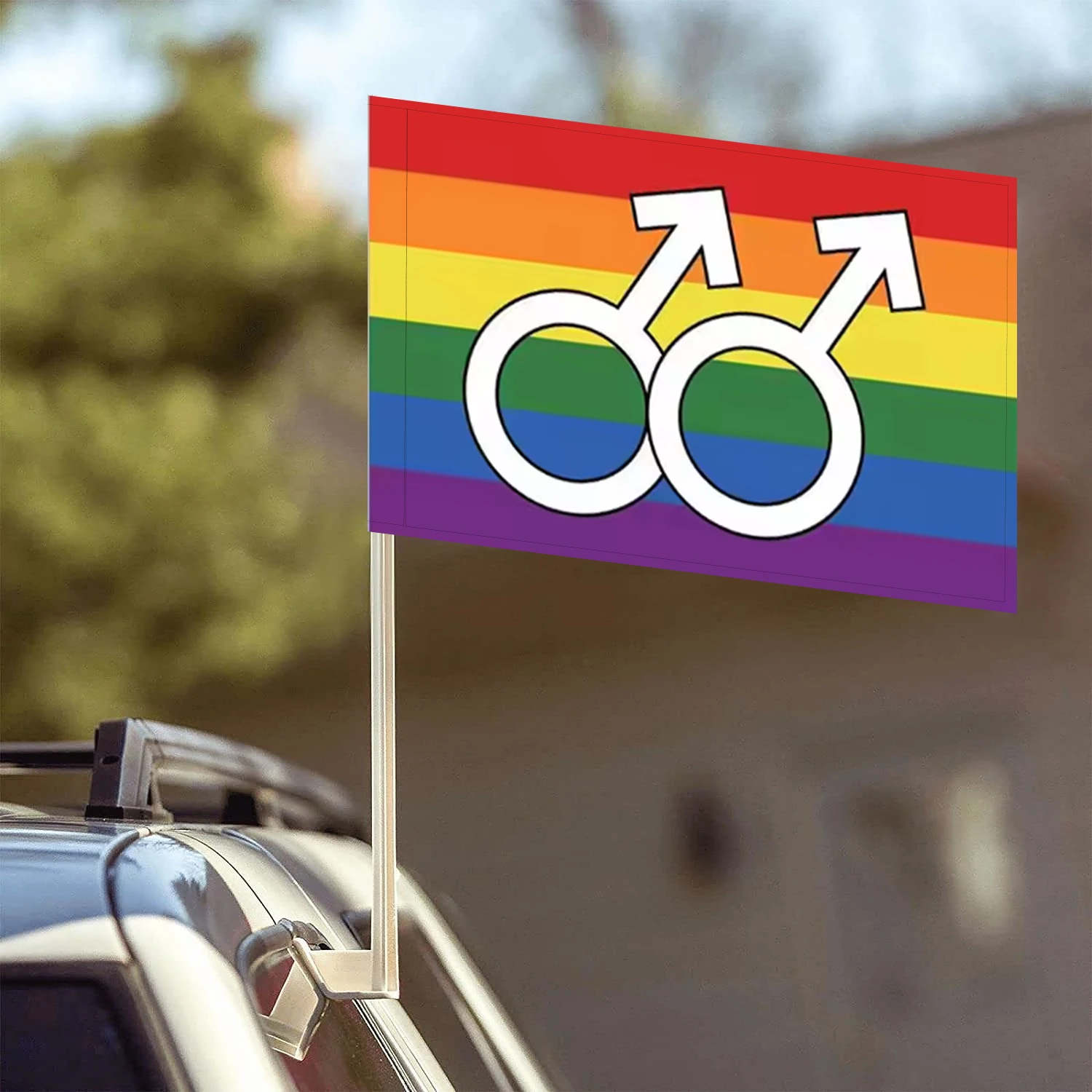 Flagnshow 100% Polyester LGBT Rainbow Flag Philadelphia Gay Pride Car Flags