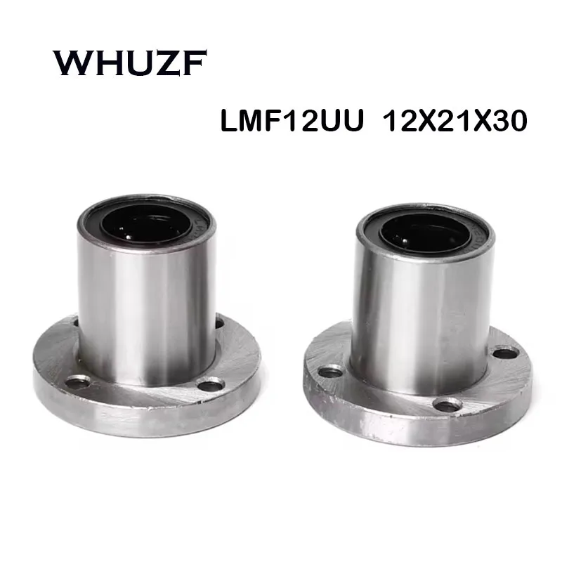 

линейный подшипник LMF12UU 6PCS/lot LMF12UU Round Flange Linear Ball Bearing 12X21X30 For 3D printer SMF12UU Kande Bearings