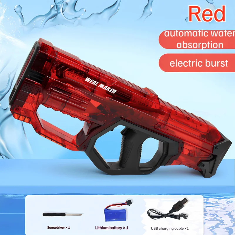 Electric Water Gun Summer Children Toy Outdoor Powerful Water Gun Fully Automatic High Capacity Playing for Kids Watergun