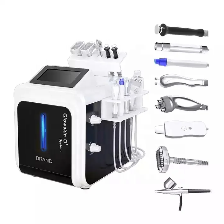 Powerful  Heating Energy Hydra Dermabrasion Facial Machine 8 In 1 Portable