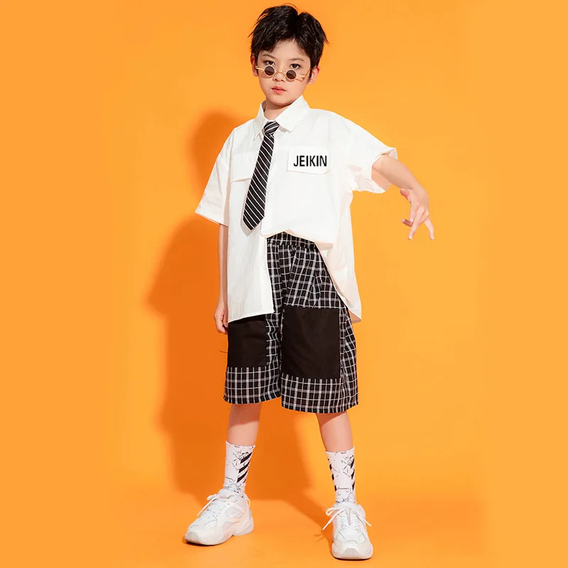 Costume d'école de chœur JK coréen pour enfants, beau costume de danse trempé, chemise de défilé de scène pour garçons et filles, phtaladt