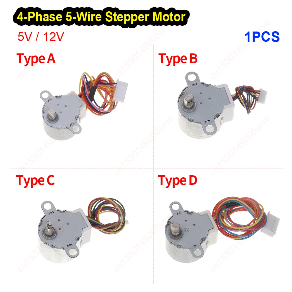 24BYJ DC Motor 4-Phase 5- Wire DC 5V 12V Slow Speed High Torque Stepper Motor Step Gear Reducer Motor