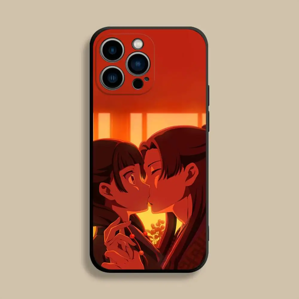 حافظة هاتف Maomao A-Apothecary D-Diaries لهاتف iPhone 17,16,15,14,13,12,Pro,Max,Plus,E,SE4,Air,غطاء ناعم أسود صغير