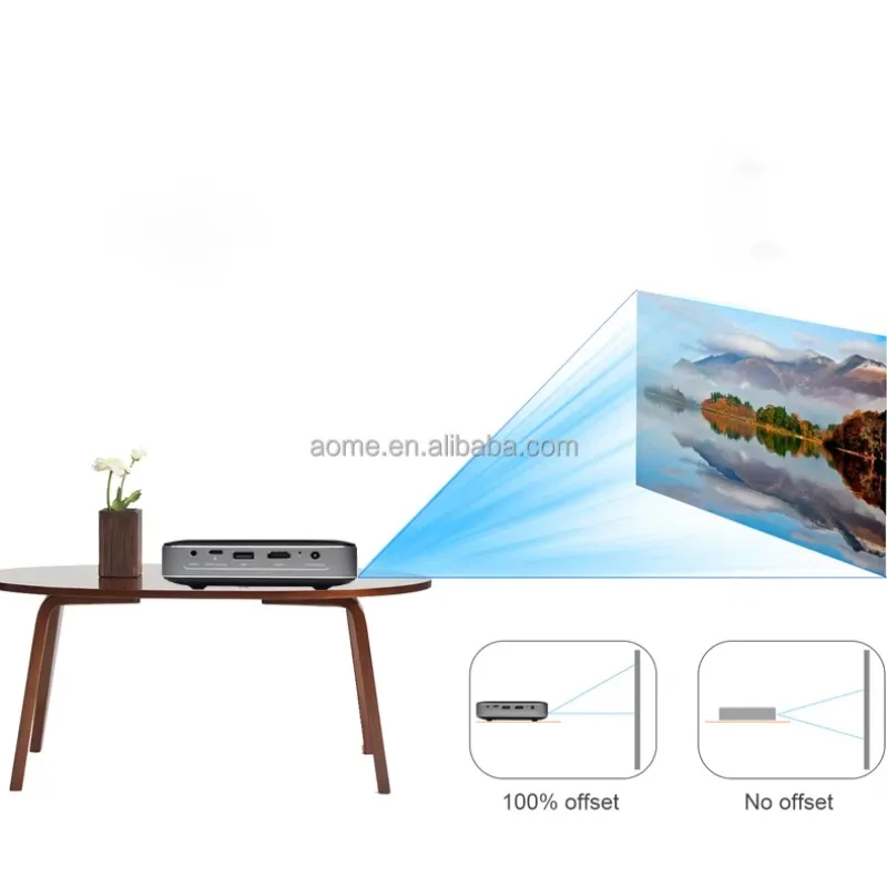 جهاز عرض مسرح منزلي Aome S350 4k Mini DLP أجهزة عرض محمولة صغيرة ذكية تعمل بنظام Android OS DLP