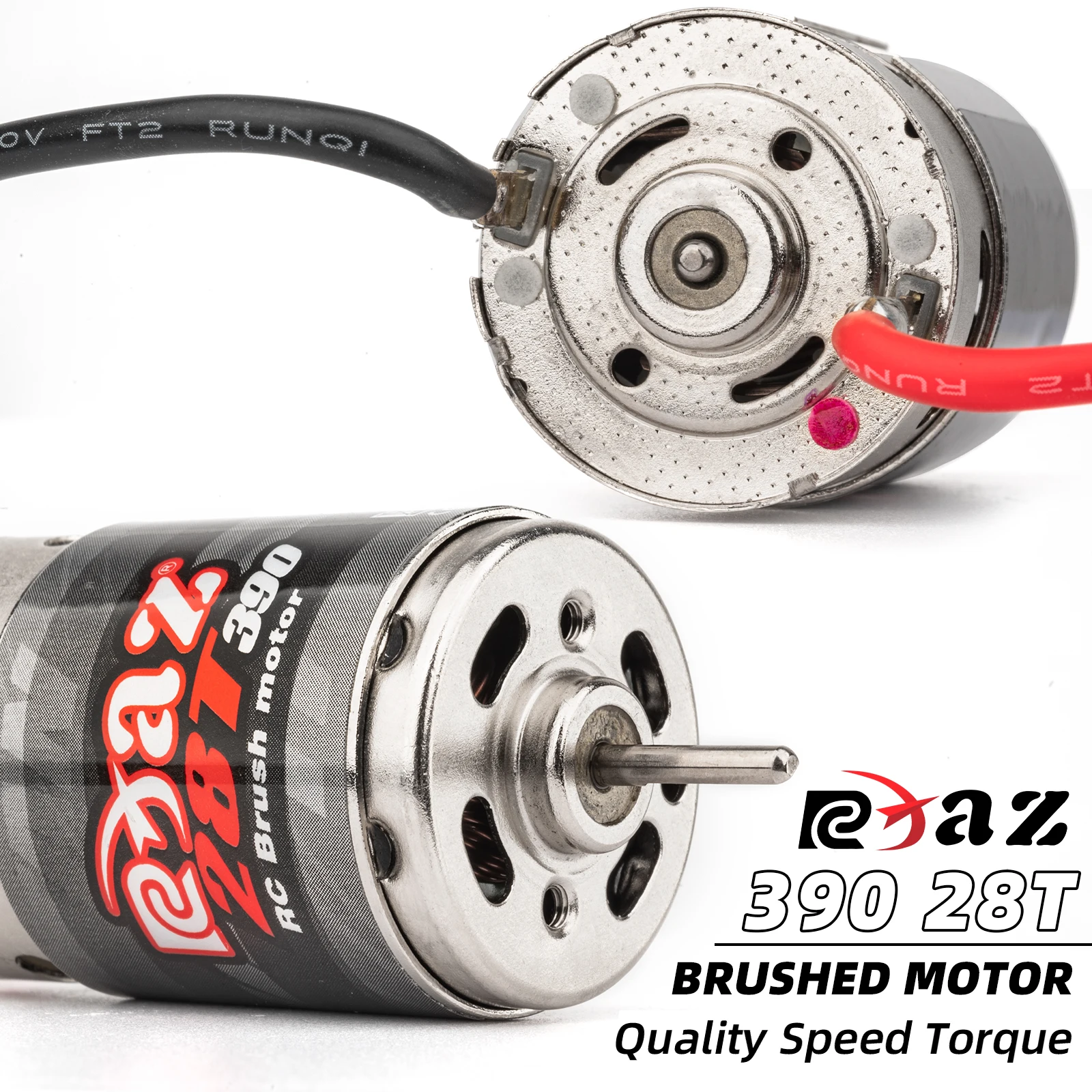 RCXAZ RC 60A ESC Brushed Motor 380-38T/390-28T Waterproof JST/Point Plug Stainless Steel High Torque For 1/18 1/16 RC Crawler