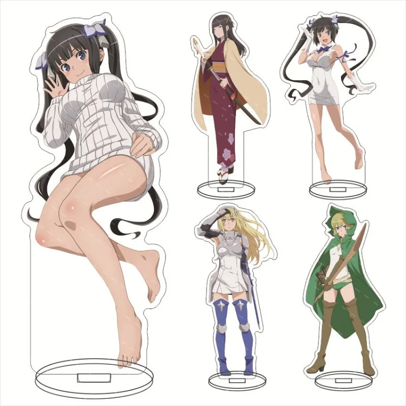 Figura acrílica de Hestia Kami Sama de Danmachi, soporte de exhibición para escritorio, acrílico original hecho a mano, lindo colgante de anime de dibujos animados, juguete de regalo.