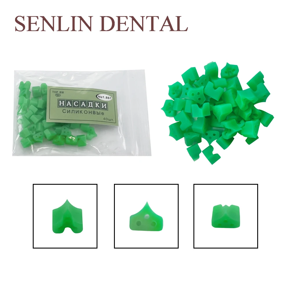 

40 pieces/bag Triangular Tooth Wedge Shims Rubber Triangular Ring Toothed Dental Products Oral Care Dental Materials