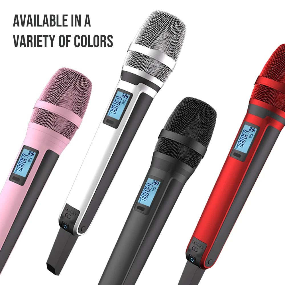 Wireless Microphone G-MARK GM1.1 Professional UHF Frequency Adjustable Metal Handheld Karaoke Mic For Party Show Teaching