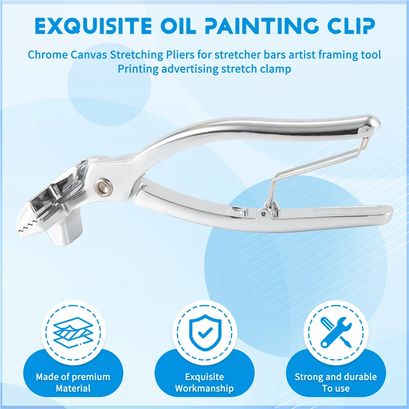 A76K Chrom Canvas Stretching Zange für Stretcher Bars Artist Framing Tool
