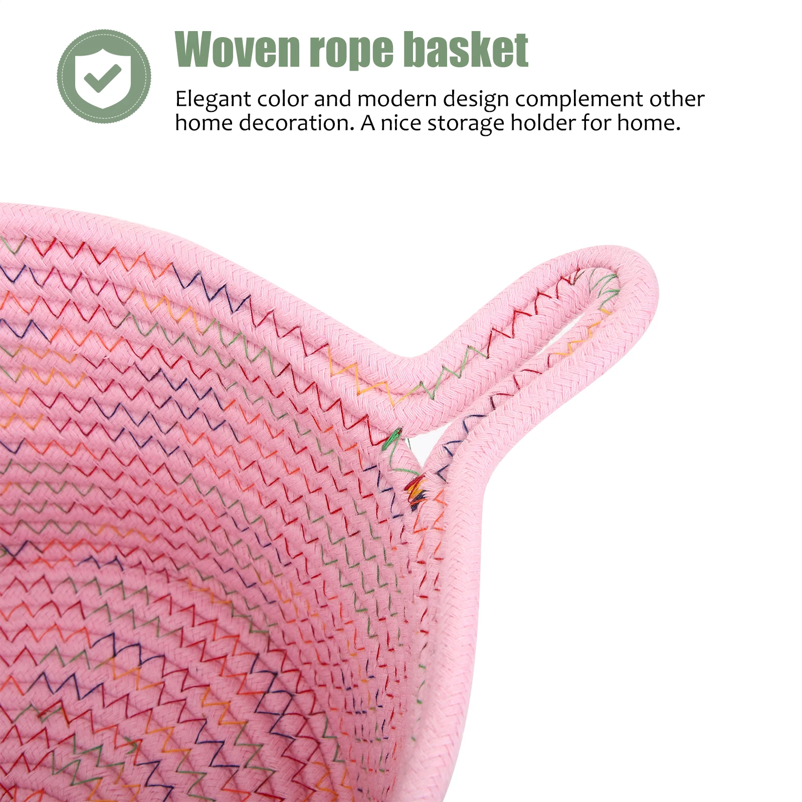 

1pcs Cotton Rope Storage Baskets Large Woven Organizer Home Use Multi-Purpose Laundry Hamper with Handles Easy Clean