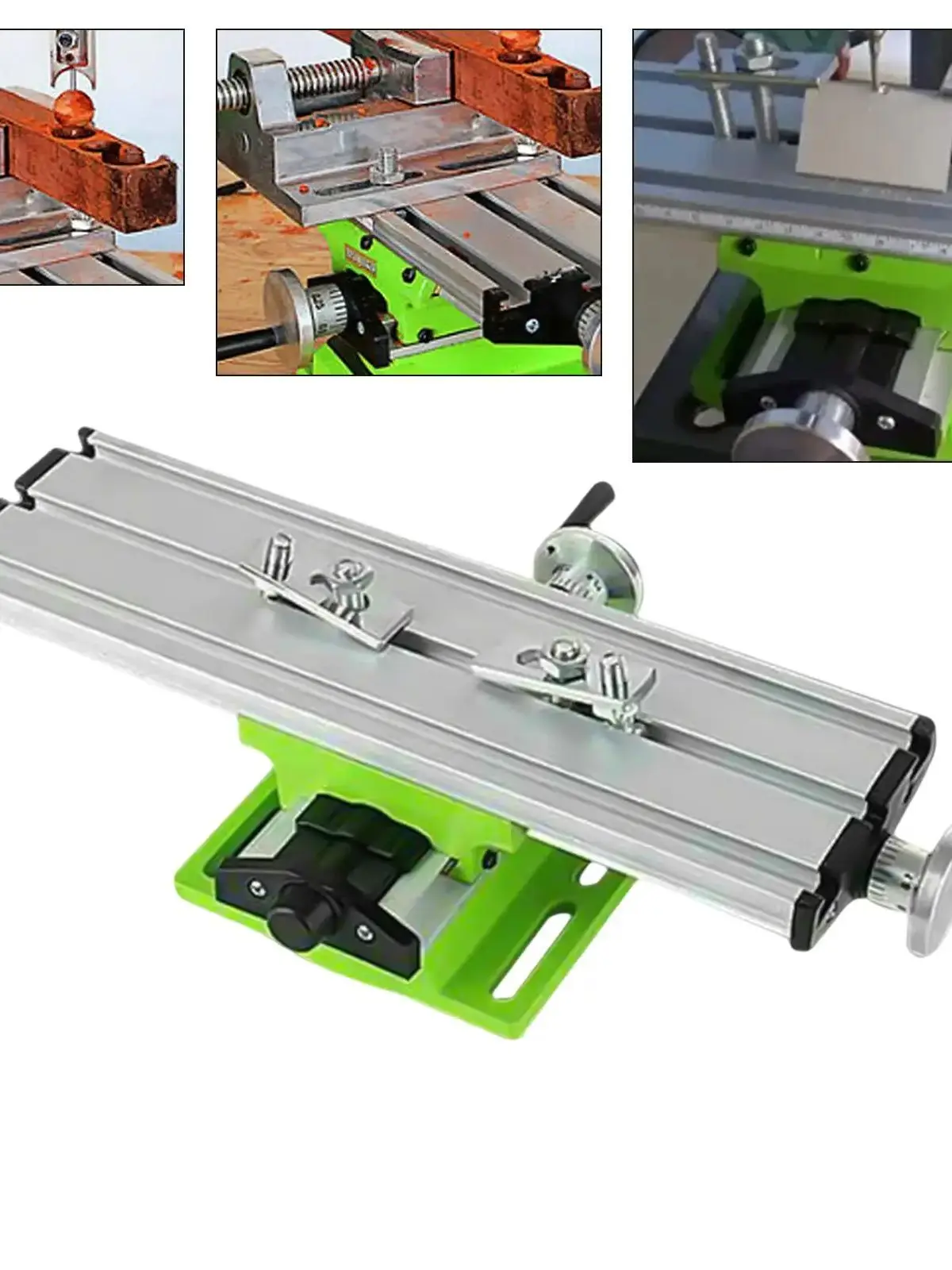 Multifunctional Milling Machine Table Double Guide Composite Worktable Cross Table Drill Vise X-Y Firm Clamping Drill Slide Tabl