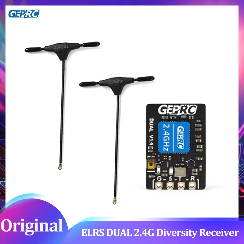 

GEPRC ELRS DUAL 2.4G Diversity Receiver Long Range для FPV Racing Drone Quadcopter RC Tools