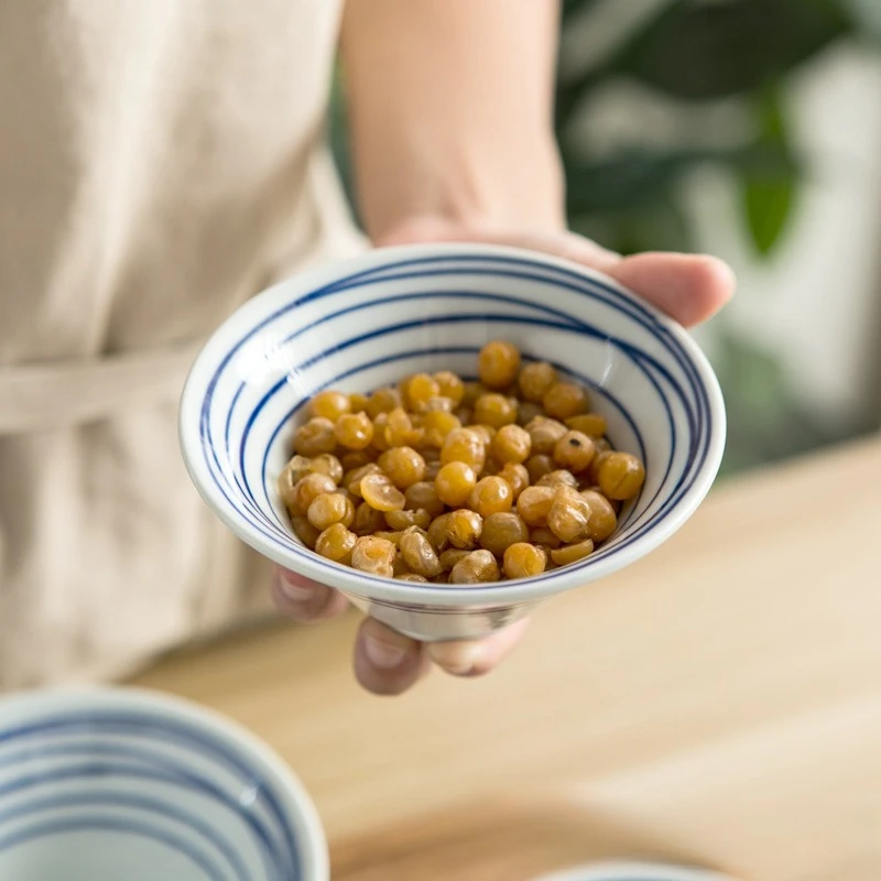 High‑temp Underglaze Color Hand‑painted Ceramic Douli Bowl Rice Soup Noodle Salad Bowl Household Tableware