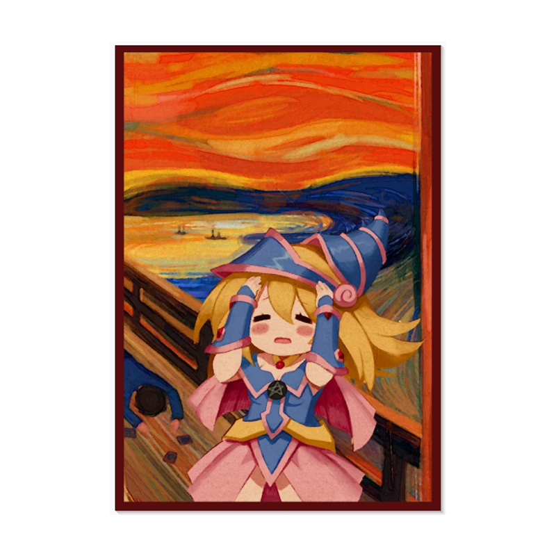 

60Pcs/set 63X90Mm Diy Yu-Gi-Oh! Dark Magician Girl Shout Card Sleeves Color Flash Ygo Card Protective Cover Gift Toys