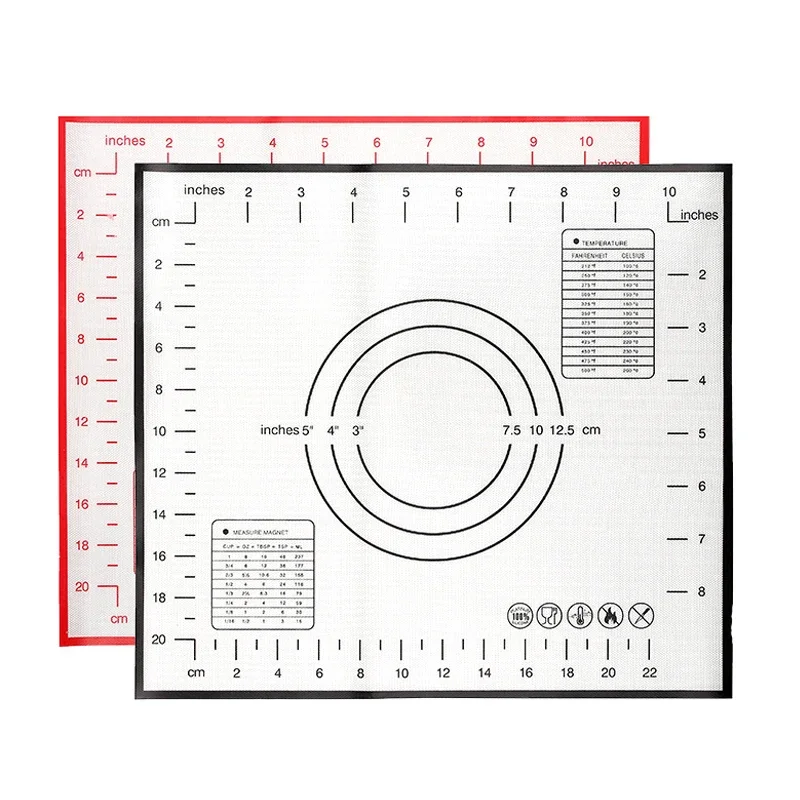 New Kneading Dough Mat Silicone Baking Mat Pizza Cake Dough Maker Pastry Kitchen Cooking Grill Gadgets Bakeware Table Mats Pad S