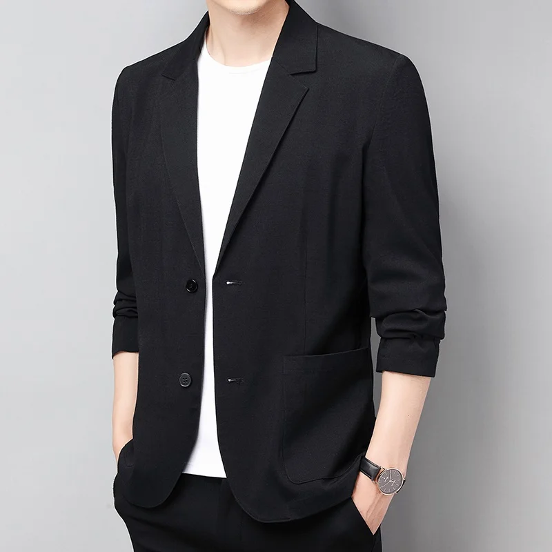 

Летняя тонкая хлопково-льняная повседневная мужская куртка свободного покроя, длинный топ для отдыха, защита от солнца, цельная