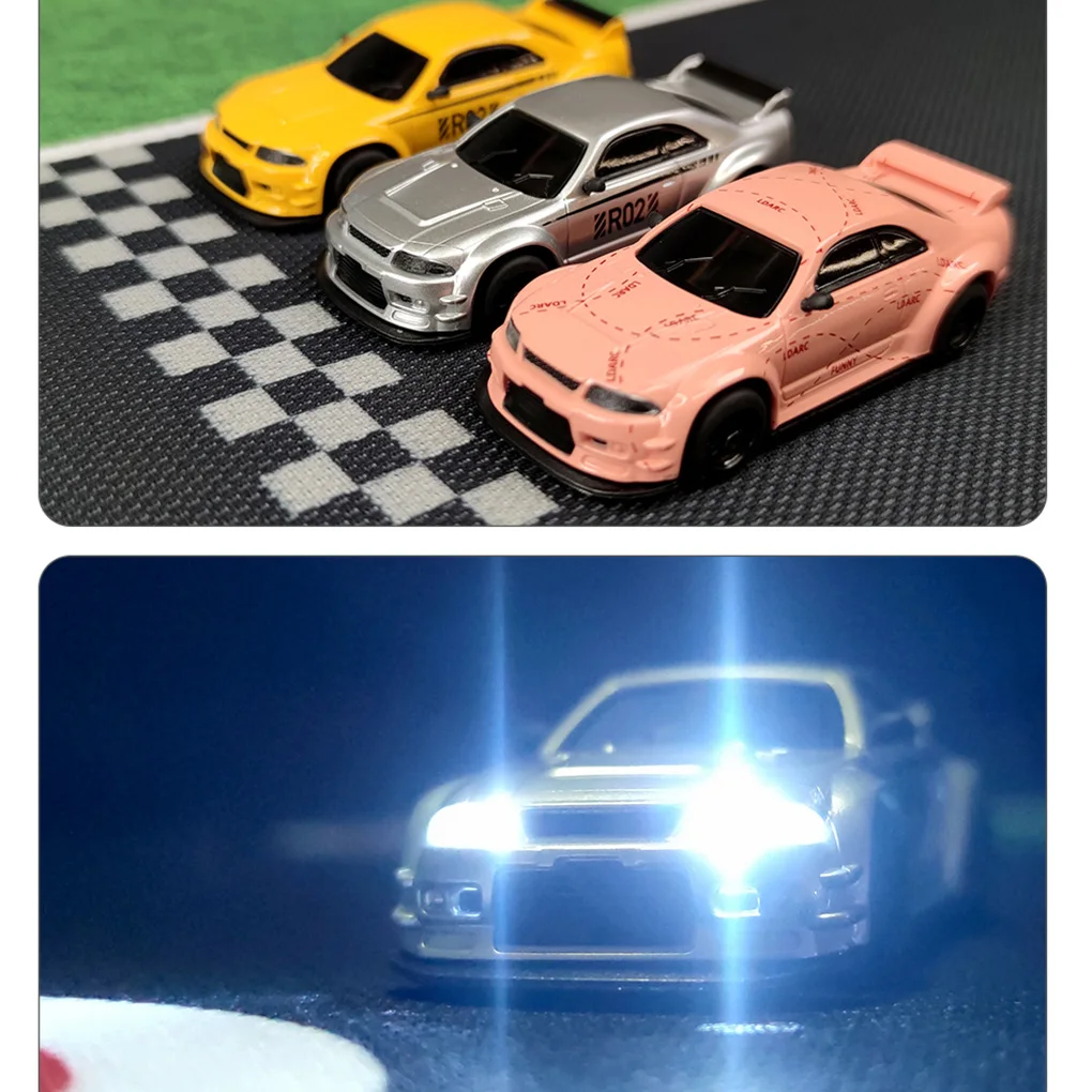 1/64 LDARC R02 Rc سيارة رياضية منضدية RTR 2.4G مقلد الكهربائية التحكم عن بعد نموذج سيارة صغيرة سيارة سباق مسطحة #5