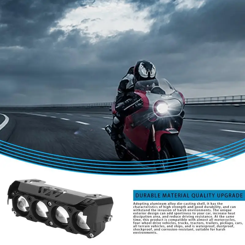 For Refer To Description  Motorcycle Led Driving Fog Lights Waterproof Dustproof Shockproof Fog Light Adjustable Driving Lights