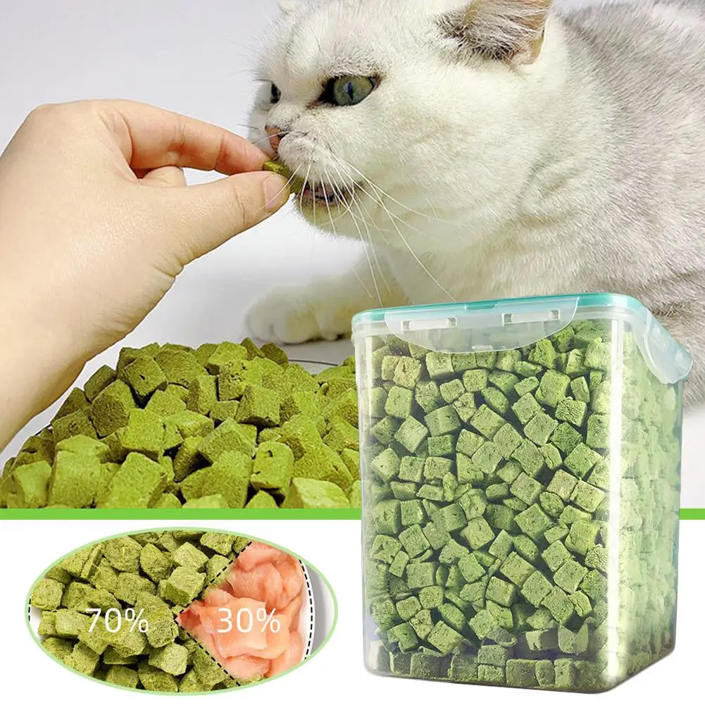 500g Cat Snacks Freeze Dried Grain Freezedried Granules Cat Grass Teeth Grinding Stick Cat Grass Granules Cat Snack