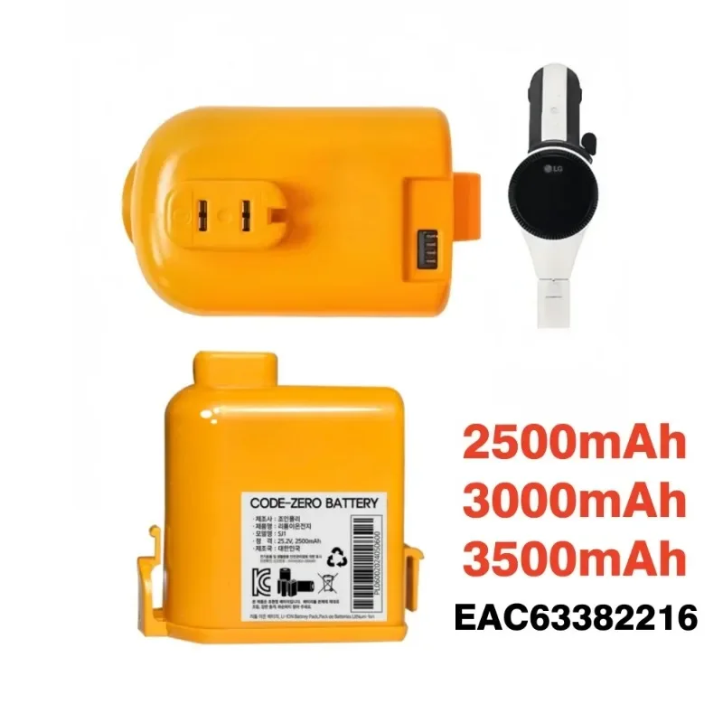 23/24Year Cord Zero 5000mAh Replacement Li-ion Battery Pack For LG A9S LCD EAC63382216 Cordless Vacuum Cleaner Battery A9S, A9X
