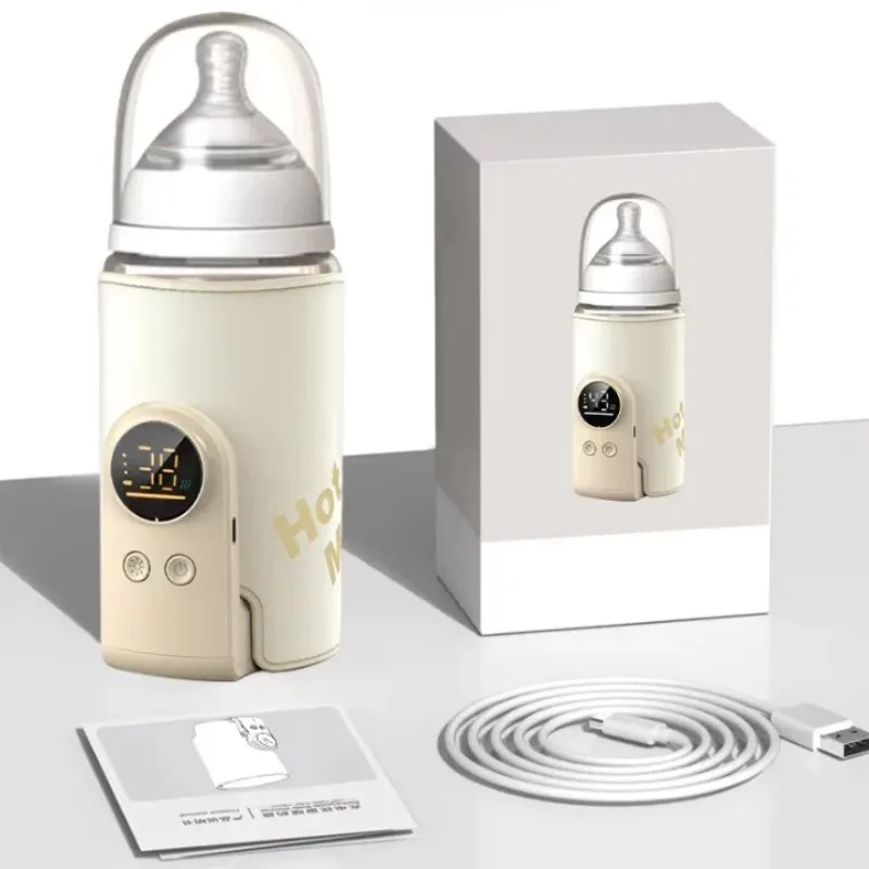 USB Multifunctional High-capacity Baby Feeding Bottle Smart Temperature Control Warmer Screen Newborn Warmer Sleeve