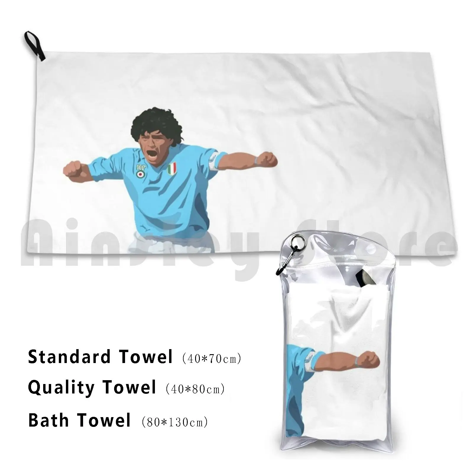 Diego Maradona-Napoli Captain Bath Towel Beach Cushion Maradona Diego Maradona Maradona Napoli