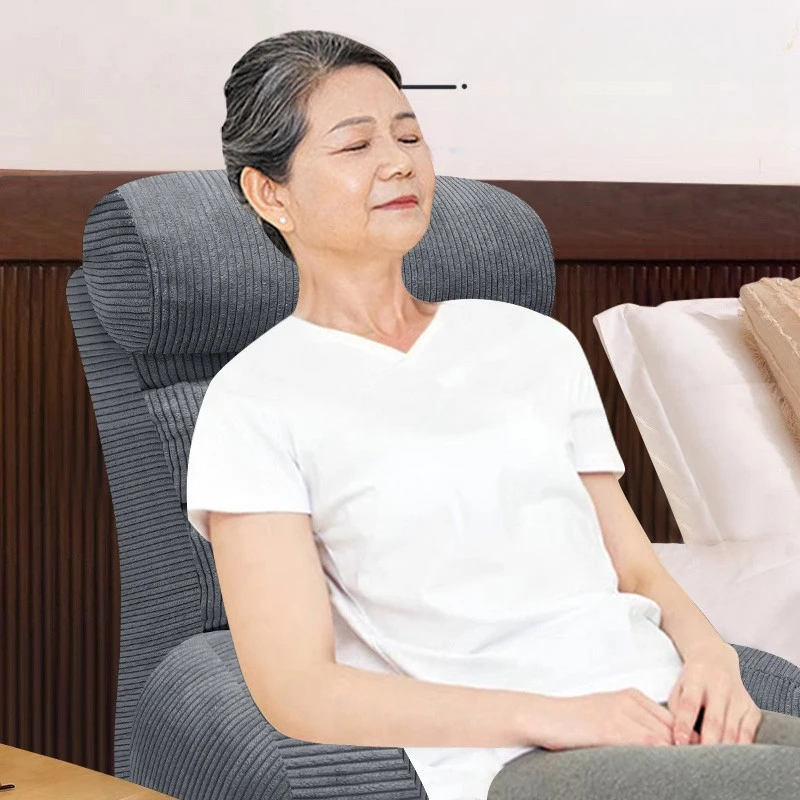 ‌Bed Rest Pillow with Arms, Lounge Sofa Backrest Cushion, Removable Cover Orthopedic Support, Breathable Multi-Position Cushion