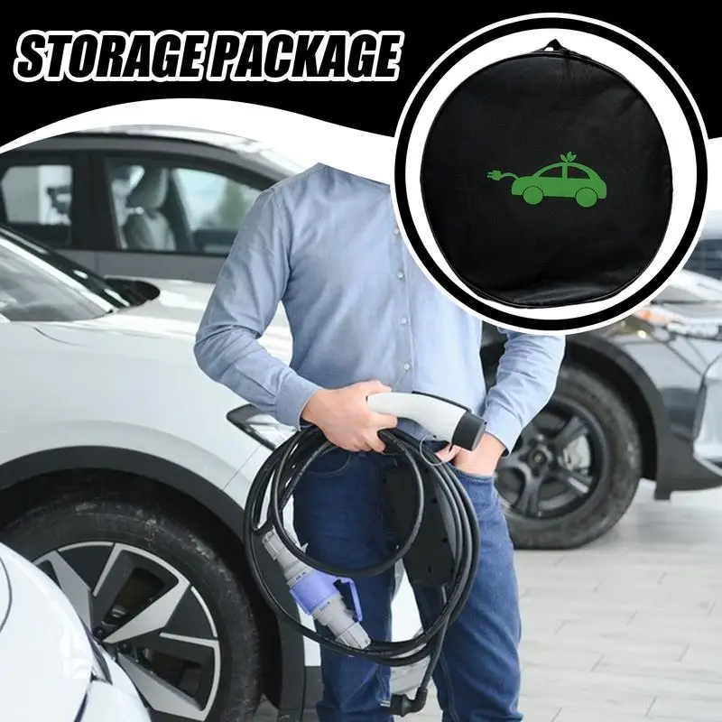 Jumper Cable Bag RV Hose Storage Bag Heavy-Duty Weatherproof Protective Case Car Accessories Toolbag For RV Power Cord