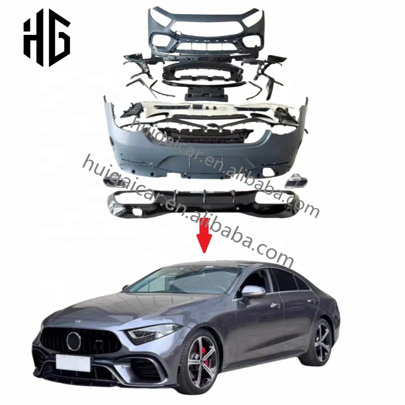 

For C257 Upgrade to GT63 PP Body Kit Car Front Rear Bumper Assembly for Mercedes Cls Class W257 Plastic Body Kit