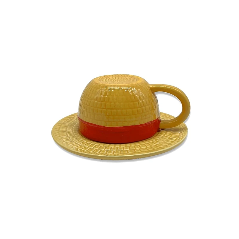 Anime One Piece Coffee Cup Monkey D Straw Hat Ceramic Tea Milk Cup Office Cup Cartoon Water Cup