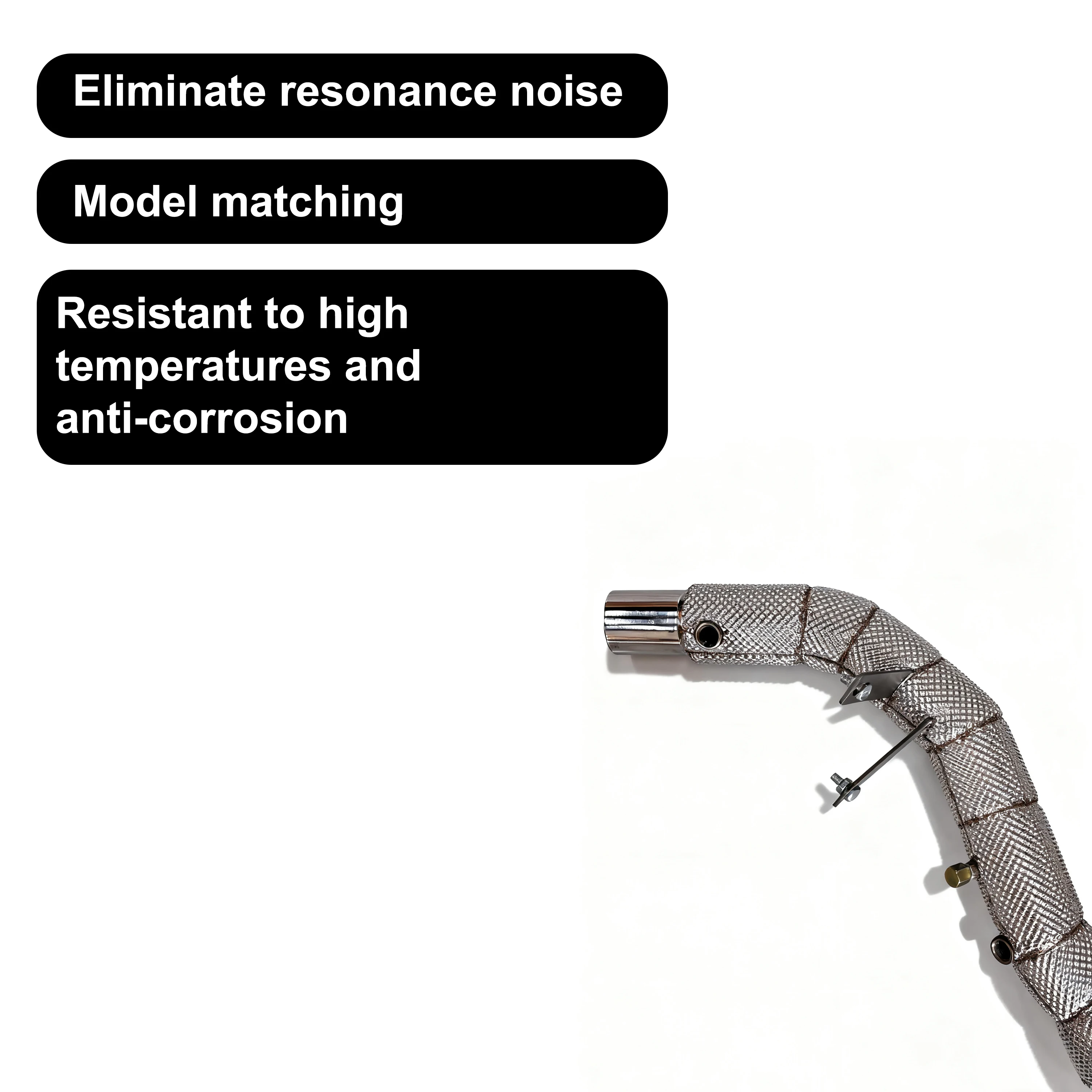 ACE Hochleistungs-Auspuffrohr für Jaguar XE 2.0T Exklusive Anpassung Edelstahl-Downpipe mit Hitzeschutz – Detail 5