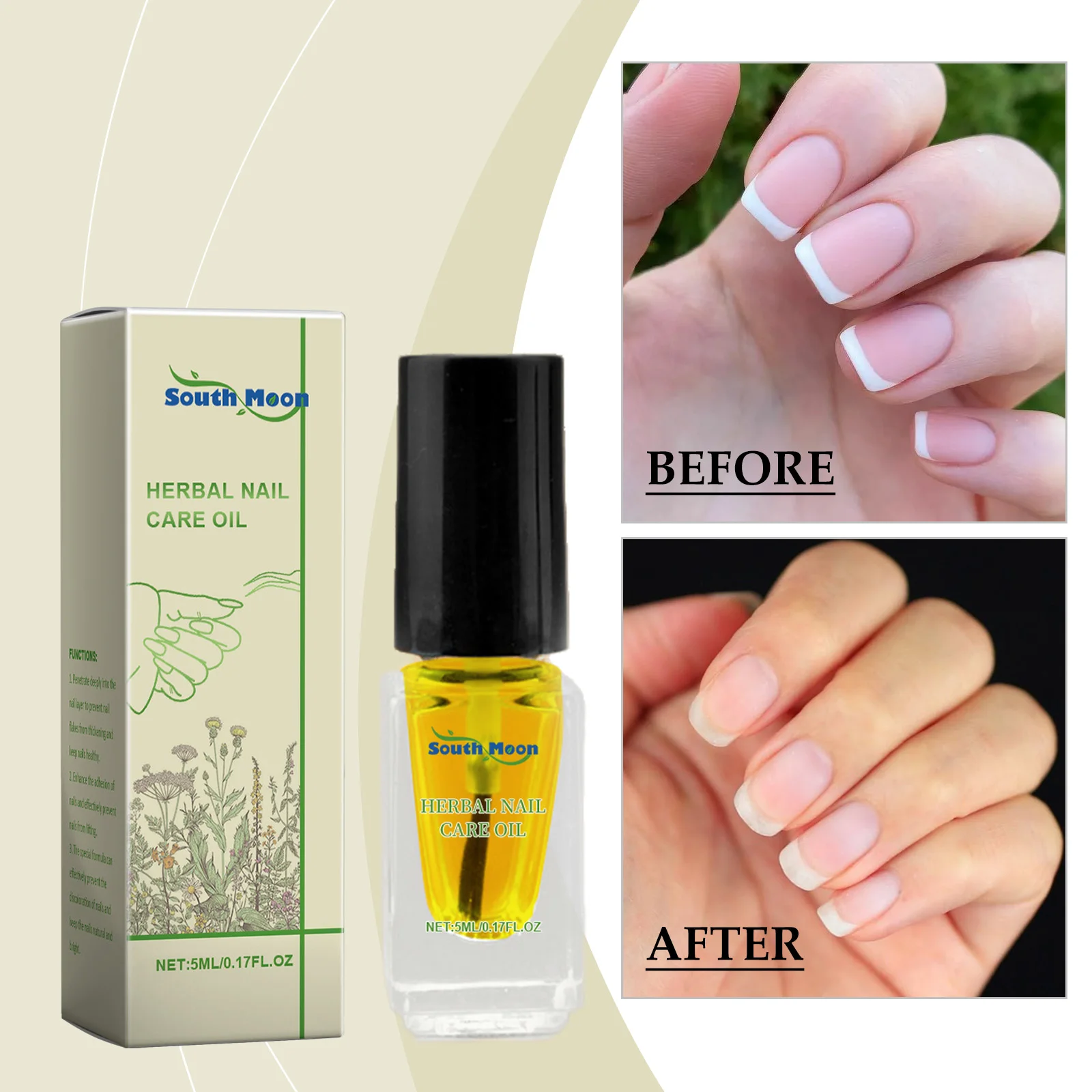 Kruiden nagelverzorgingsolie – 5 ml nagelriem met natuurlijke botanicaliën voor sterkere, gezondere nagels"