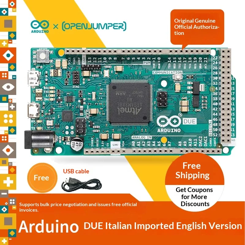 Arduino DUE development board 32-bit ARM controller A000062 Italy official original imported wire feed
