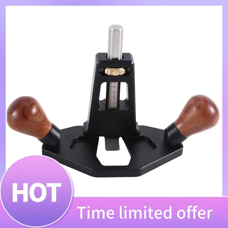 B69C Router Plane With Adjustment Knob Woodworking Handheld Bottom Cleaning Manual Slotting Edge Trimming Flat Planer Durable