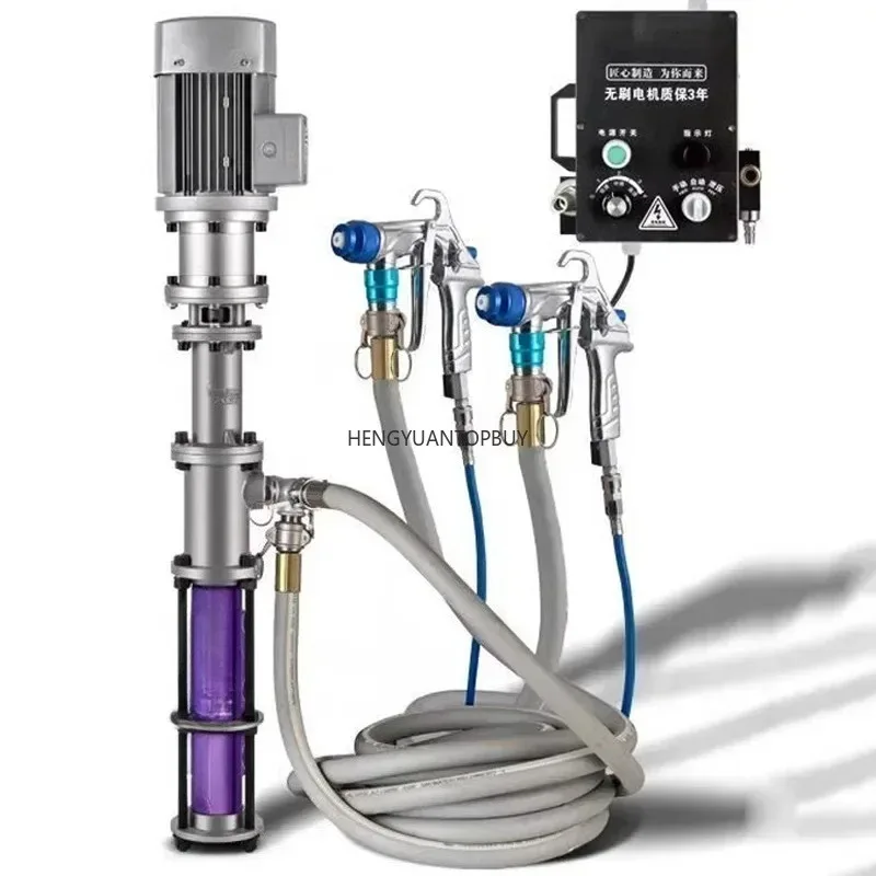 Dual-head paint sprayer 3.0KW Brushless Motor Multifunctional Real Stone Spraying Machine Putty Coating  High Pre