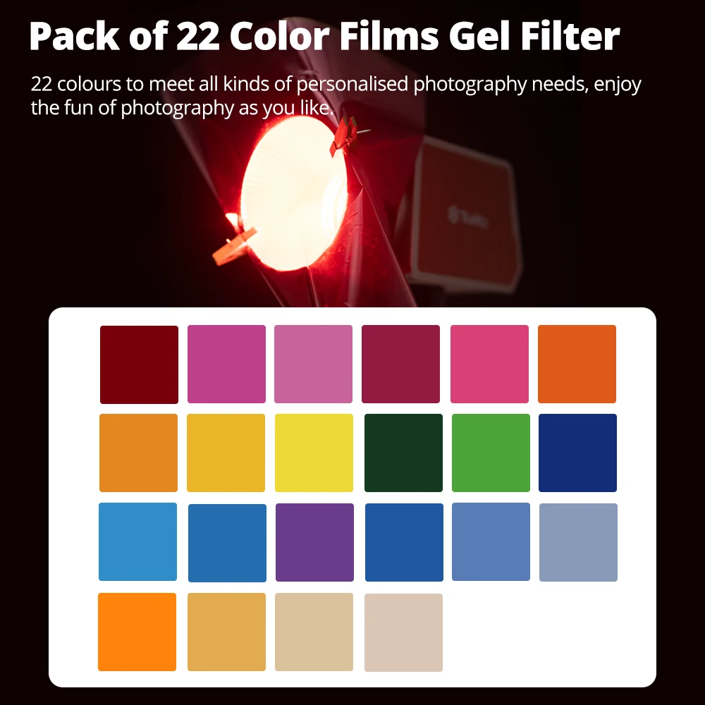 Ambitful 25*25 سنتيمتر الإضاءة المواد الهلامية CTO صور أضواء هلام مرشحات شفافة اللون تصحيح ضوء ورقة لمصباح يدوي ستروب #4