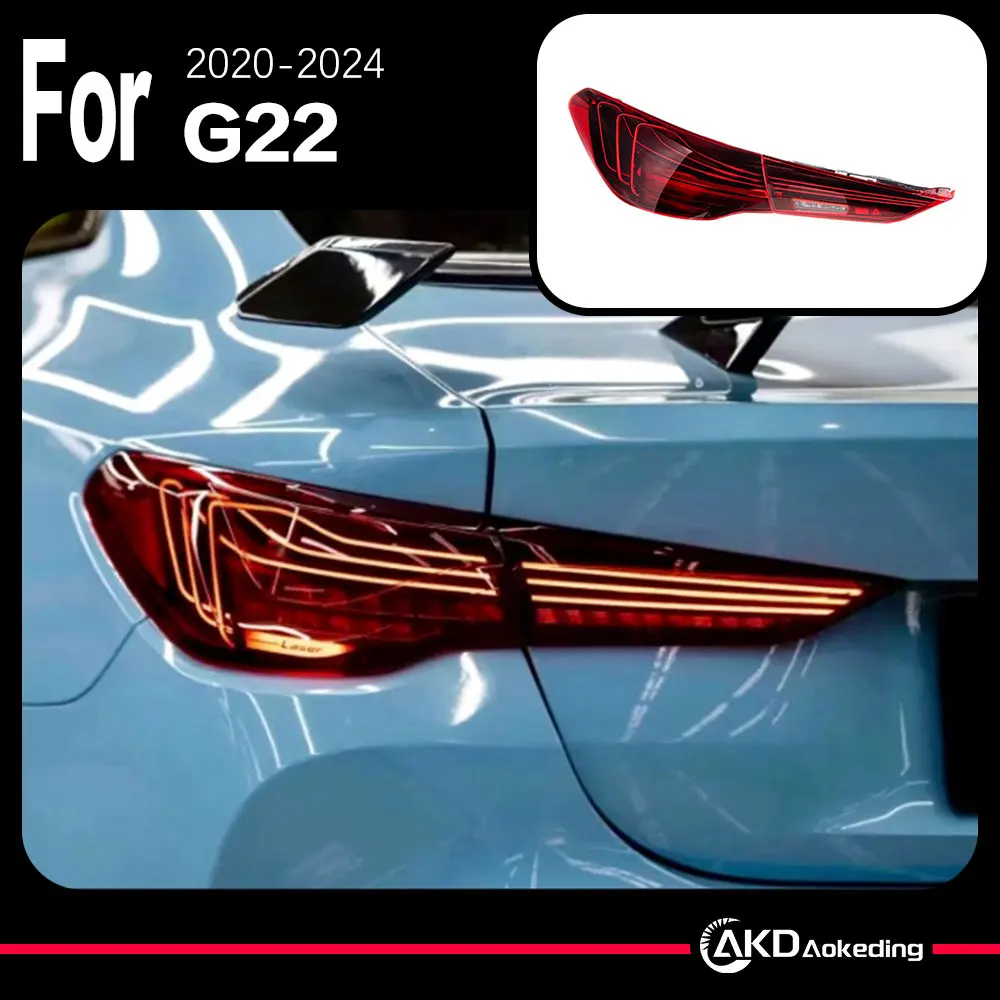 

Модель автомобиля AKD для BMW G22 G82 M4 GTS 425i 430i 2020-2024 динамический задний фонарь Sginal DRL oled лампа автоаксессуары