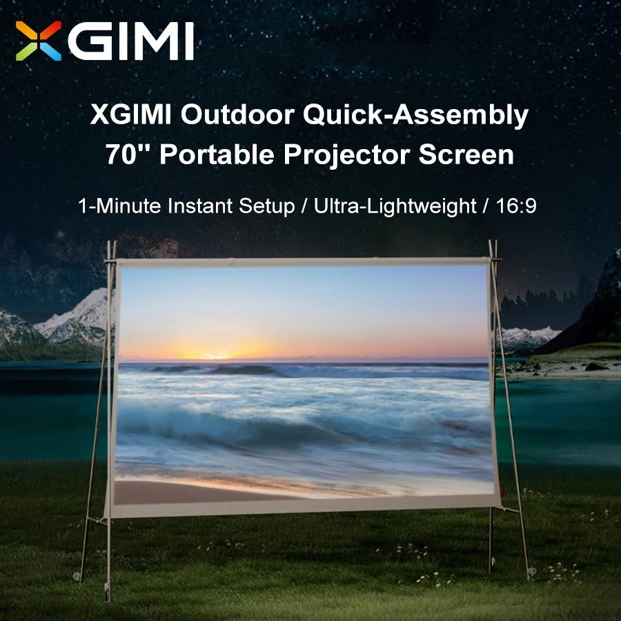 

XGIMI Projector Outdoor Portable Screen P168S for Camping 70-inch Screen, easy to carry in a bag and install. For Play 6 Mogo 4