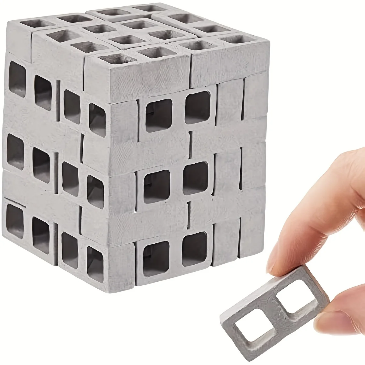 Miniature Cinder Blocks - 1/12 Scale Mini Bricks for Creative DIY Construction,  Whimsical Garden & Kitchen Landscaping Models