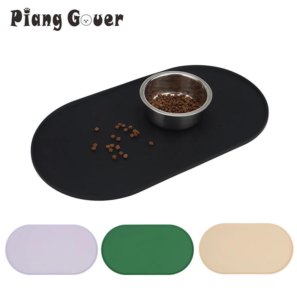 S/L estera de silicona para cuencos para mascotas, cuenco para perros y gatos, esteras antideslizantes para comer, almohadilla para comida
