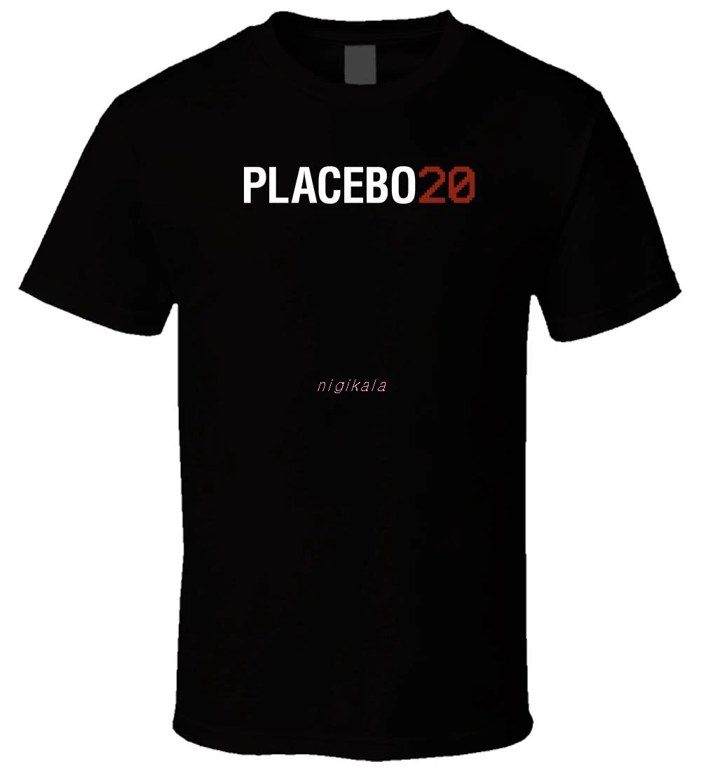 PLACEBO 1 New Hot Sale Black Men T Shirt Cotton Size S - 3XL T Shirts Discount 100 % Cotton T-Shirt for Men\'S Five Colors