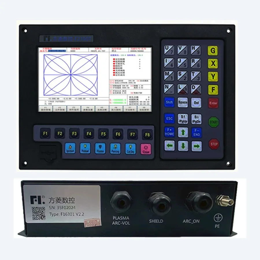 Plasma plane cutting controller F2100T plasma flame cutting machine dual axis CNC system+F16301 voltage divider