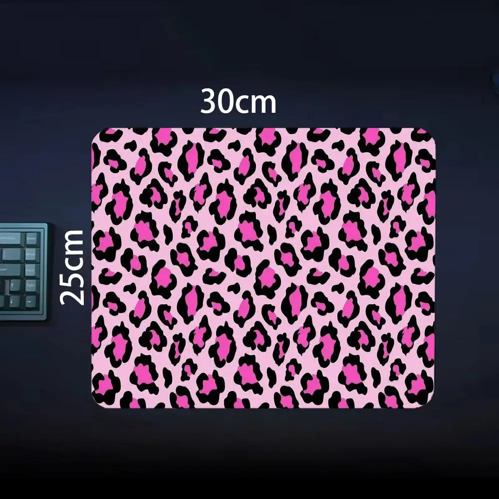 Small Tan Leopard Print Mouse Pad DIY Print Cheetah Pattern mousepad Leopard Animals Cheetah Case Jungle lock edge desk mat XS