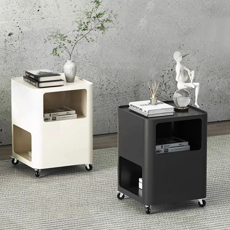 Bedroom Mobile Bedside Table Cabinets Luxury Storage Trendy Decor Living Room Nightstand Organizer Criado Mudo Home Furniture