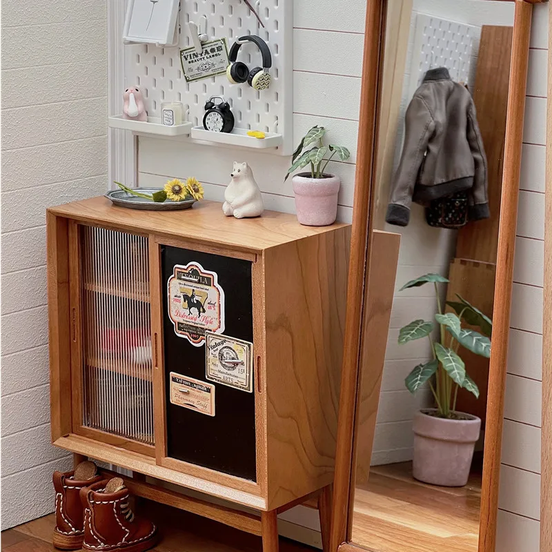 1/6 Puppenhaus Modell Möbel Zubehör Schließfächer Magnetische Tafel Aufbewahrungsschrank Bjd Ob11 Gsc Blyth Soldat Lol Miniaturen