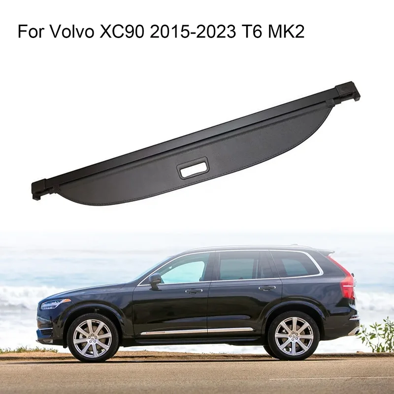 

Trunk Curtain Cover Organizer For Volvo XC90 2015-2023 T6 MK2 Rear Rack Partition Shelter Shield Shade Luggage Storage