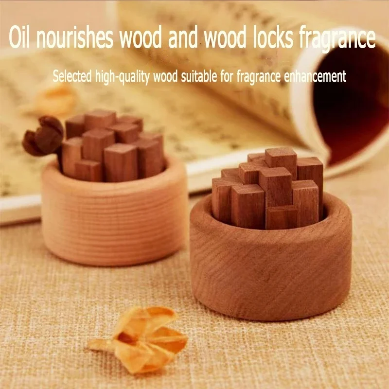 `Fireless Beech Wood Reed Diffuser Bottle, Eco Friendly Wooden Aromatherapy Oil Diffuser, Home Scent Decor for Bathroom Kitchen