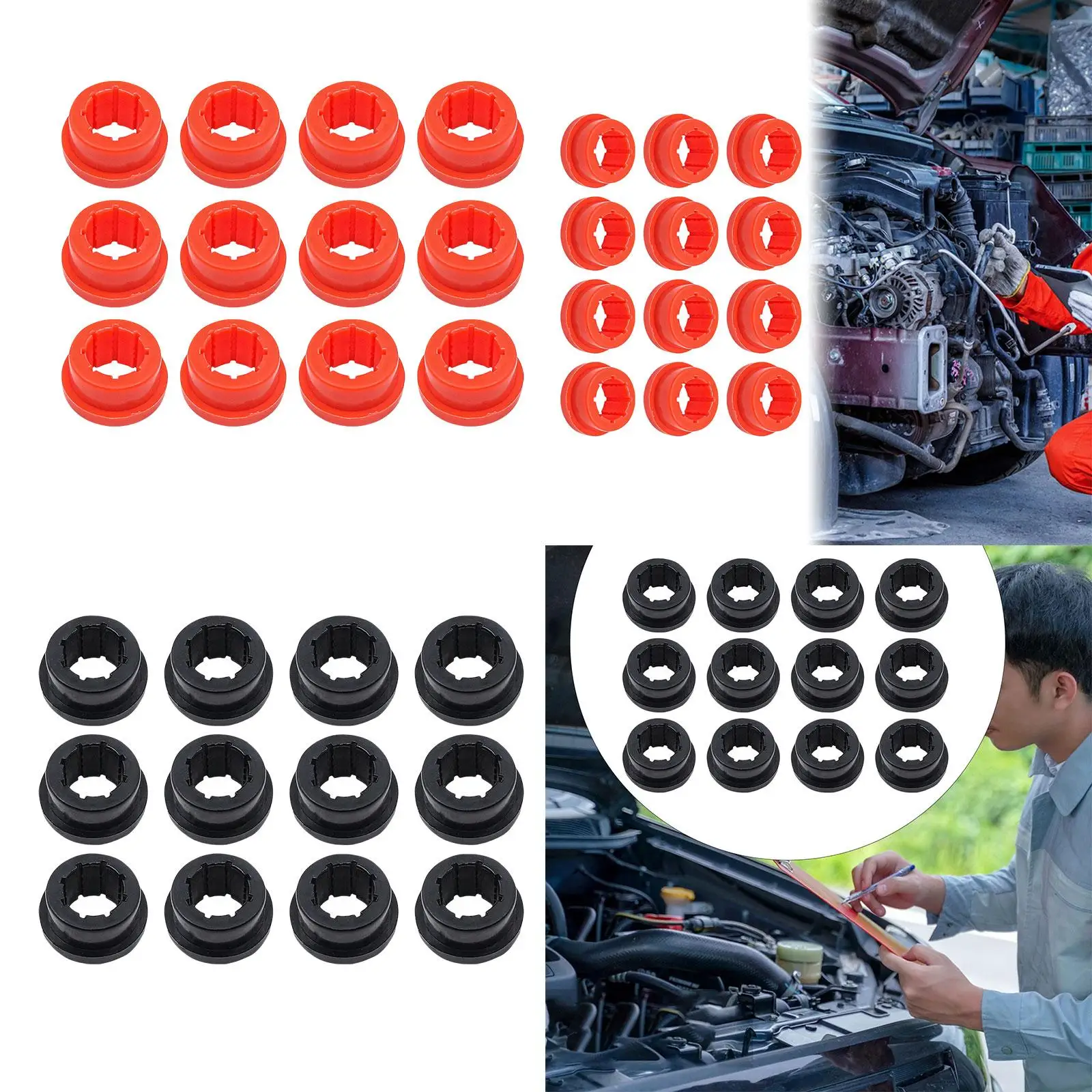 12Pcs Rear Camber Bushing Spare Parts High Performance Replacement Bushing Ep-ca0111 Lower Control for Honda ES Skunk2 Eg